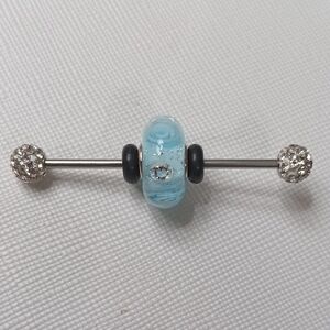 Elfbeads Murano (Pandora Compatible) Silver Core Charm Bead (1 Charm only)